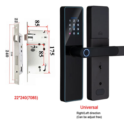 IP65 Waterproof WiFi-Enabled Digital Smart Lock for Front Door Security Smart Keyless Entry Door Lock with Handle