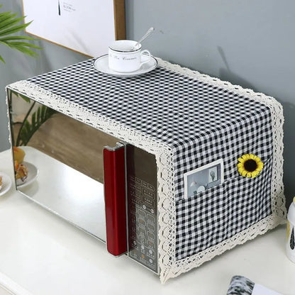 Microwave Oven Dust Cover Oil-proof Material Breathable Protection Microwave Oven Dust Cover With Storage Bag Kitchen Supplies