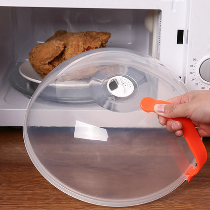 Clear Splatter Cover Microwave Splatter Cover With Handle 10 in Microwave Splash Guard Microwave Oven Plate Food Cover Guard Lid