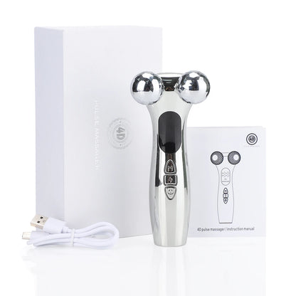 EMS Pulse Neck Face Massager Roller 4D Facial Lifting Machine