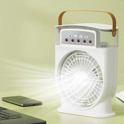 Portable Fan Air Conditioners USB Electric Fan 3 In 1 Humidifier Air Cooler LED Night Light Adjustment For Home Office Fan New