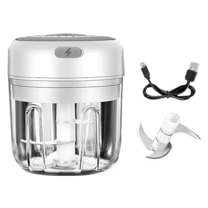 100/250mL Mini Electric Garlic Chopper Vegetable Chili Meat Ginger Masher Machine Sturdy Durable USB Charging Blenders Kitchen