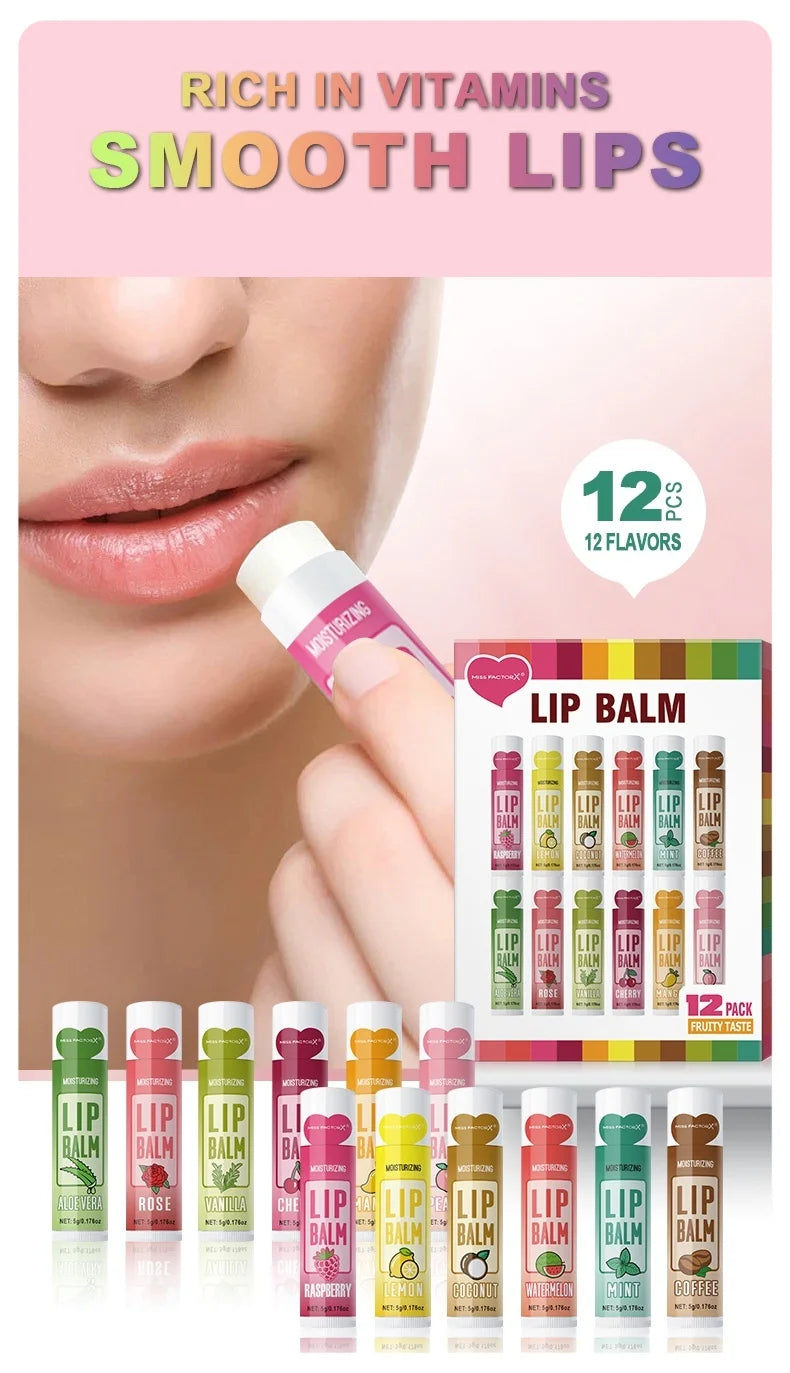 Deep Moisturizing Balm 12 PCS/gift lip balm set 5g