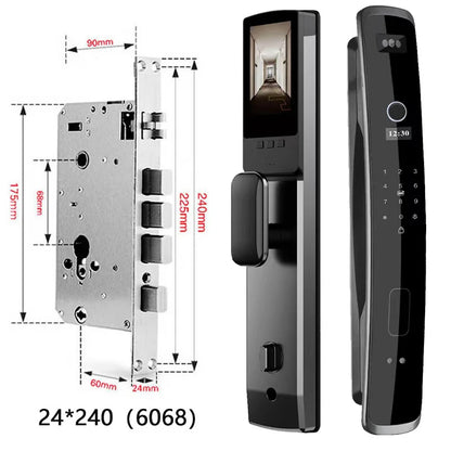 XSDTS 3D Biometric Security Face Camera Smart Door Lock Digital Password Electronic Key IC Card  APP Unlock Fingerprint Locks