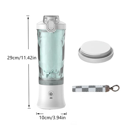 Portable Blender Personal Juicer - Kitchen 20oz USB Rechargeable 4000mAh Large Battery With 6 Blades for Smoothies Shakes Baby