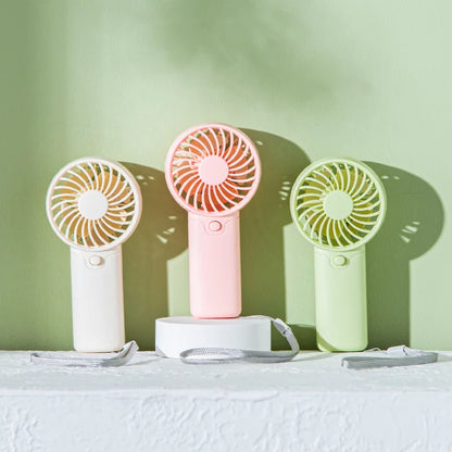 2024 Cute Mini Fan Portable Handheld Fan Lightweight Handy Fan Pocket Size Low Noise Small Electric Fan Student Gift Outdoor Fan