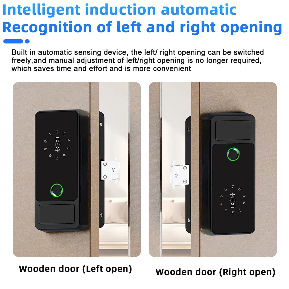 New RAYKUBE G18 Tuya Bluetooth Smart Glass Lock Fingerprint Electronic Digital Lock APP/IC Card/Password Unlock For Glass Door