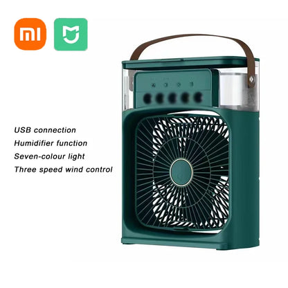 Xiaomi MIJIA 3 In 1 Air Humidifier Fan Portable Air Conditioners USB Electric Fan Air Cooler LED Night Light Water Mist Fun Home