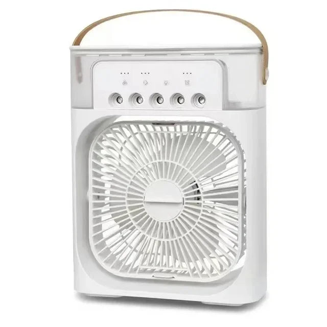 Portable Humidifier Fan 3 in 1 Air Conditioners USB Electric Fan LED Night Light USB 3 Speed Household Small Air Cooler Fans