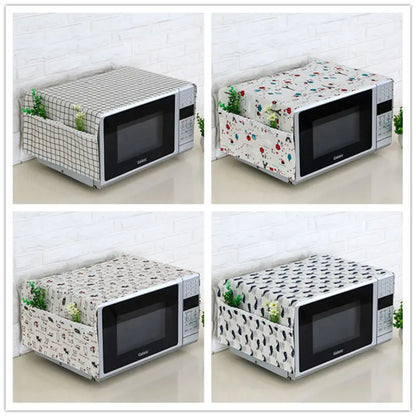 Linen Simple Fashionable Microwave Oven Dust Cover Towel Oven Dust Cover Cloth