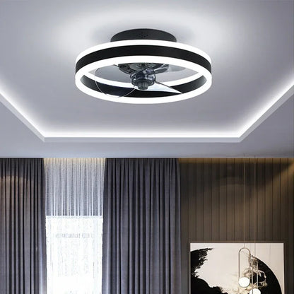 Modern LED Ceiling Fan Light Intelligent APP Remote Dimming 6-speed Fan Light Bedroom Living Room Dining Room Home Electric Fans