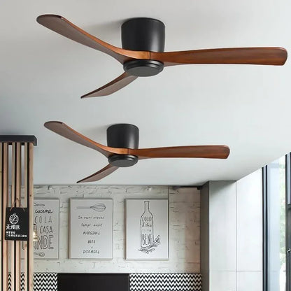 Low Floor Modern Ceiling Fans No Light 36 42 48 56 Inches DC Motor Reversible Blades Remote Control Led Fans Lamp With Lights