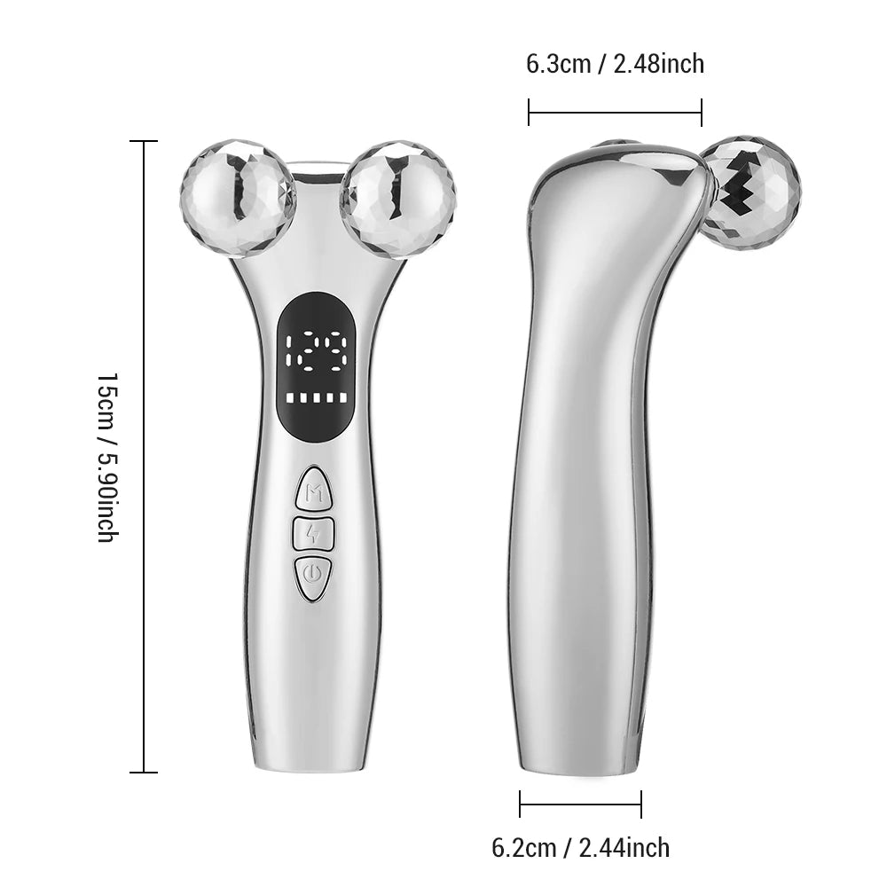 EMS Pulse Neck Face Massager Roller 4D Facial Lifting Machine
