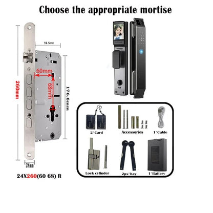 3D Face Recognition Door Lock Tuya App Can Video Intercom Unlock Digital Smart Lock Fingerprint Key Card Nfc Phone Unlock Lock