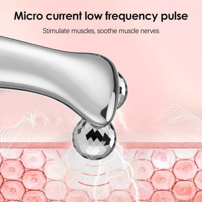 EMS Pulse Neck Face Massager Roller 4D Facial Lifting Machine