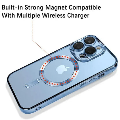 Magnetic Case For iphone 16 15 14 13 12 11 Pro Max Plus Lens Protection For Magsafe Wireless Charging Cases Cover