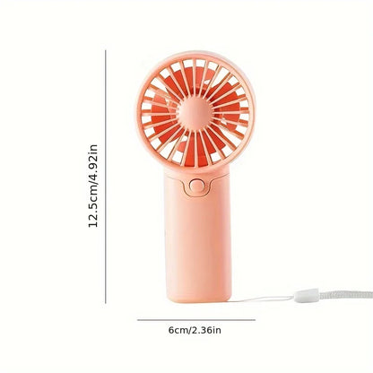 2024 Cute Mini Fan Portable Handheld Fan Lightweight Handy Fan Pocket Size Low Noise Small Electric Fan Student Gift Outdoor Fan