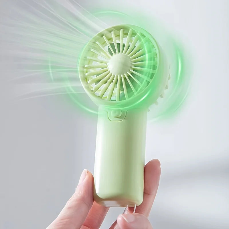 2024 Cute Mini Fan Portable Handheld Fan Lightweight Handy Fan Pocket Size Low Noise Small Electric Fan Student Gift Outdoor Fan