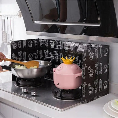 Anti-Splashing Stove Oil Baffle Plate Aluminum Kitchen Cooker Shield Cooking Frying Oil Splash Guard Microwave Oven Covers