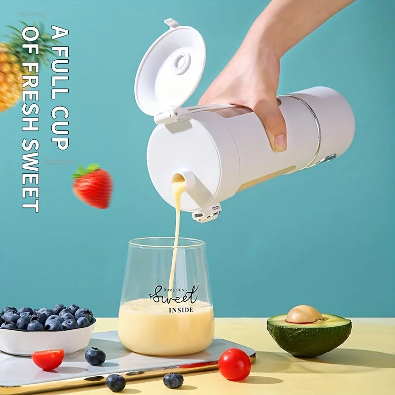Portable Juicer Cup 700ML Large Capacity 12-Leaf Blade Powerful Motor Fast Stirring Blender Mixer Outdoor Mixing Cup