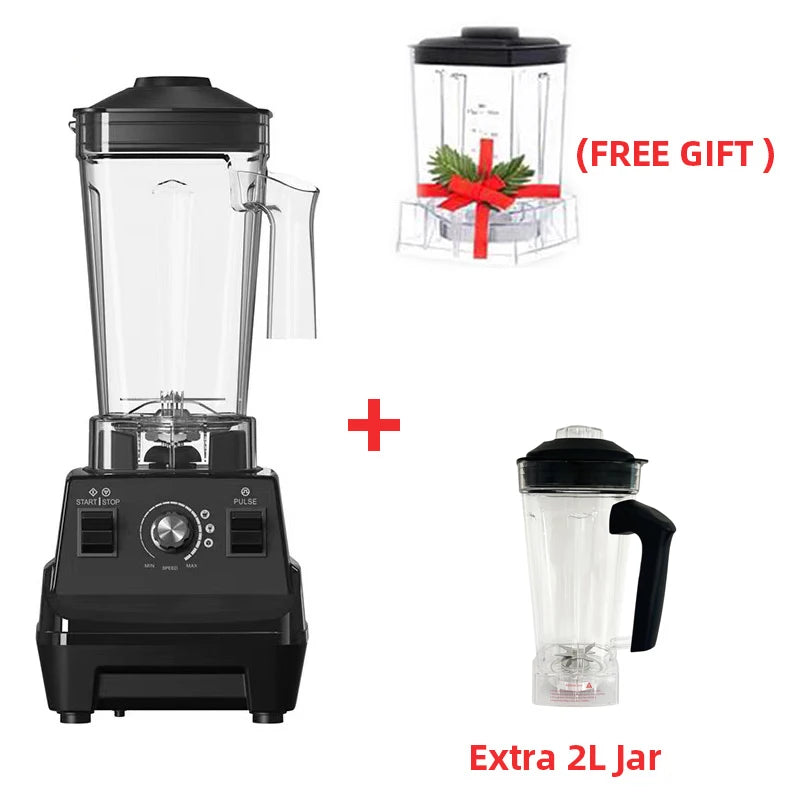 BioloMix Mini Pro 1800W High Power Smoothie Blender BPA Free 1.8L and 0.6L Dual Jar High Performance Kitchen Mixer Juicer