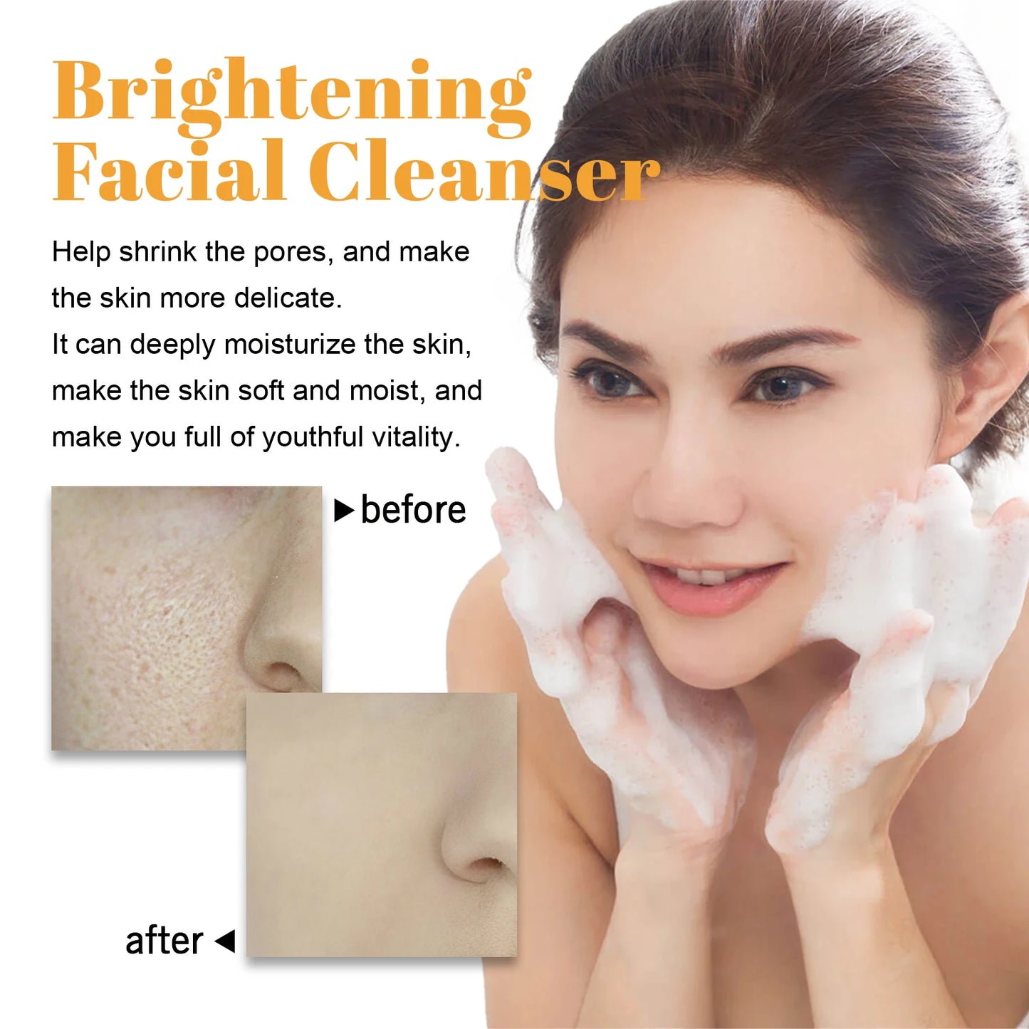 Turmeric Skin Cleansing Oil Control Fade Acne Marks Brighten Foam Cleanse