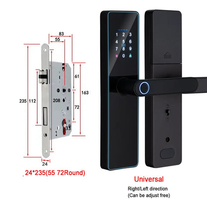 IP65 Waterproof WiFi-Enabled Digital Smart Lock for Front Door Security Smart Keyless Entry Door Lock with Handle