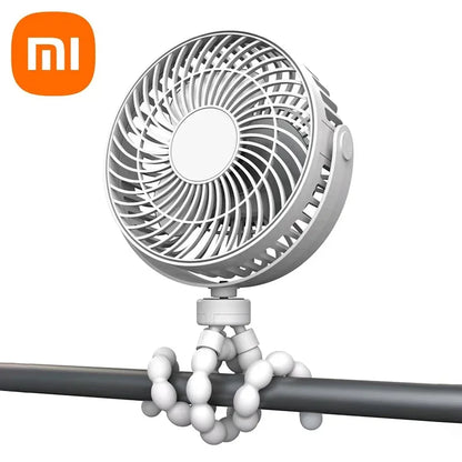 Xiaomi Fan for Cart Stroller Fans Portable Outdoor Fan Clip On for Baby 3 Speeds USB Rechargeable Handheld Electric Fan Home