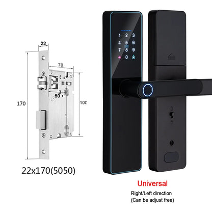 IP65 Waterproof WiFi-Enabled Digital Smart Lock for Front Door Security Smart Keyless Entry Door Lock with Handle