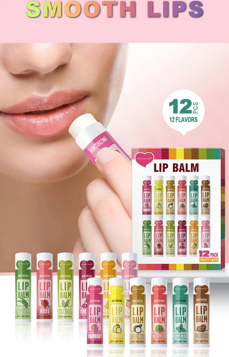 Deep Moisturizing Balm 12 PCS/gift lip balm set 5g