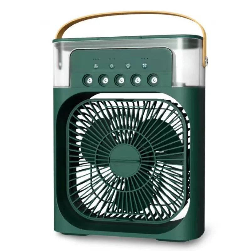 Portable Humidifier Fan 3 in 1 Air Conditioners USB Electric Fan LED Night Light USB 3 Speed Household Small Air Cooler Fans
