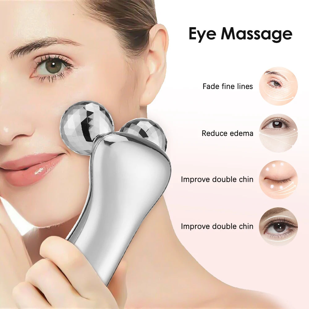 EMS Pulse Neck Face Massager Roller 4D Facial Lifting Machine