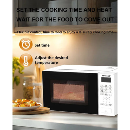 Electric Oven Microwave with A Capacity of 20 Liters, Touch Controls, Heating Leftovers Cooking Fast Food Defrosting Ingredients