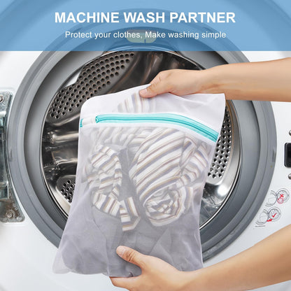 Mesh Laundry Bags, Washing Machine Wash Bags, Reusable and Durable Mesh Wash Bags for Delicate Blouse, Hosiery, Underwear, Bra, Lingerie and Baby Clothes, Great for Travel Storage Organization